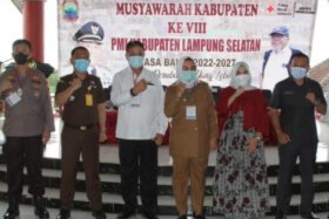 Asisten I Buka Muskab PMI Lampung Selatan ke-VIII