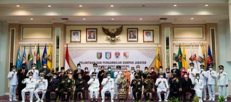 Bupati Nanang Ermanto Hadiri Pelantikan Pj. Bupati Kabupaten Pringsewu, Mesuji dan Tulang Bawang Barat