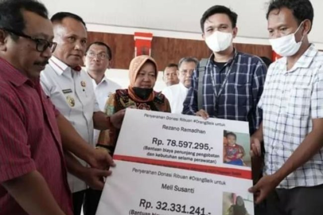 Bupati Dampingi Kemensos Bersama Kitabisa.com Serahkan Bantuan Atensi dan Donasi Di Lampung Selatan