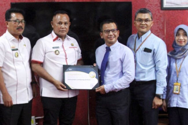 Pemkab Lampung Selatan Terima Penghargaan dari Kantor Pelayanan Pajak Pratama Natar