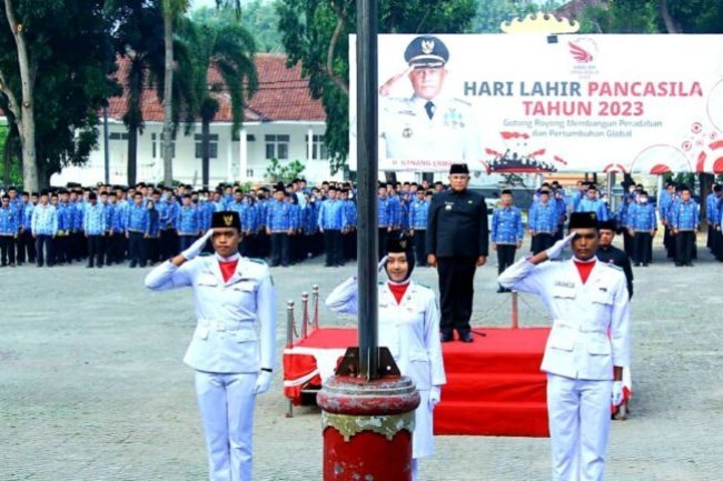 Pemkab Lampung Selatan Gelar Upacara Peringatan Hari Lahir Pancasila 2023