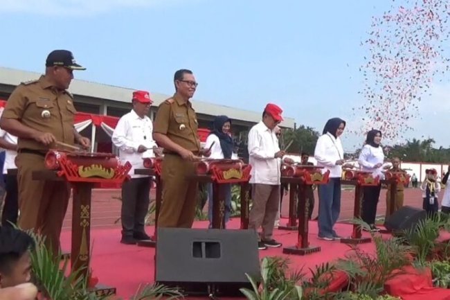 Di Tandai Dengan Pemukulan Alat Musik Centik Jumbara PMR Ke-IX Tingkat Nasional Resmi di Buka Oleh Yusuf Kalla