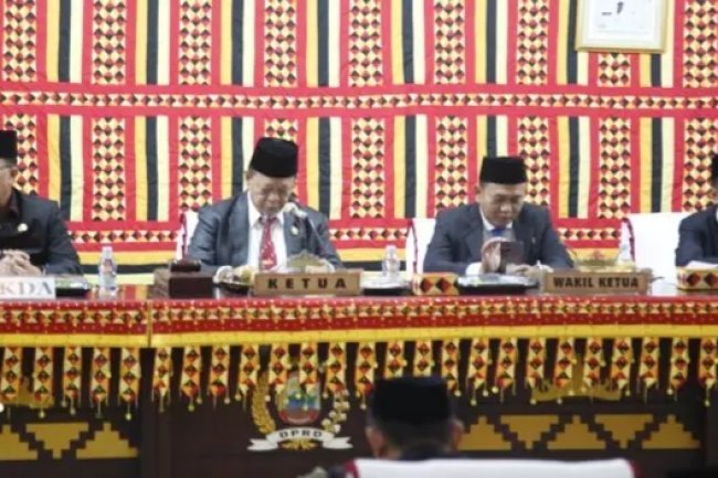 Sekda Thamrin Hadiri Rapat Paripurna Peresmian Pengangkatan PAW Anggota DPRD Lampung Selatan