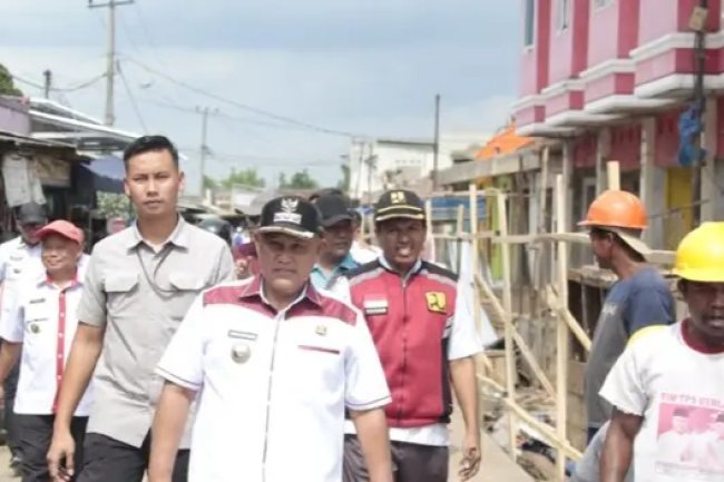 Bupati Nanang Ermanto Tinjau Proses Perkembangan Revitalisasi dan Relokasi Pasar Natar