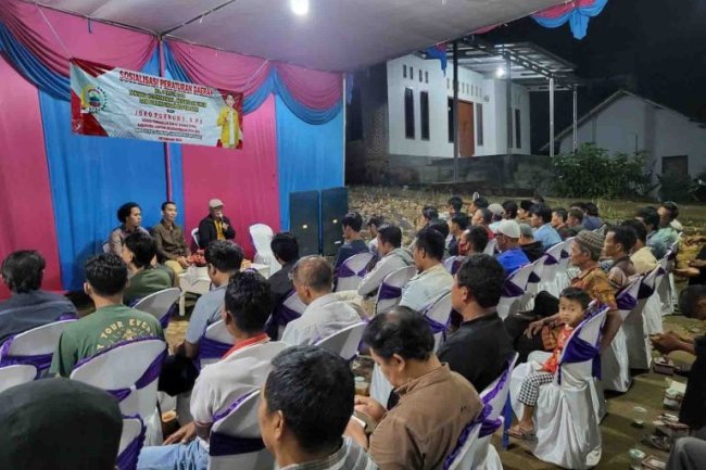 Legislatif Dari Partai Hanura Joko Purnomo Gelar Sosper No 3 Tahun 2020 di Kecamatan Katibung