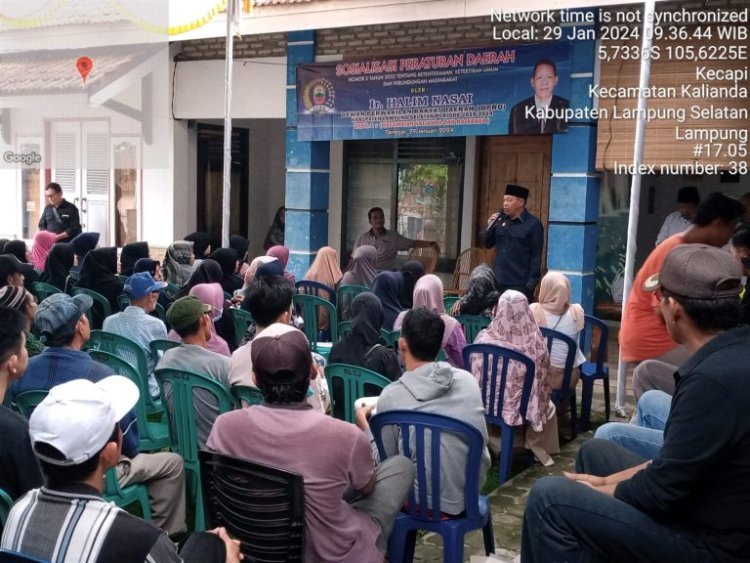 Halim Nasai menyapa konstituennya dalam bentuk kegiatan sosialisasi perda