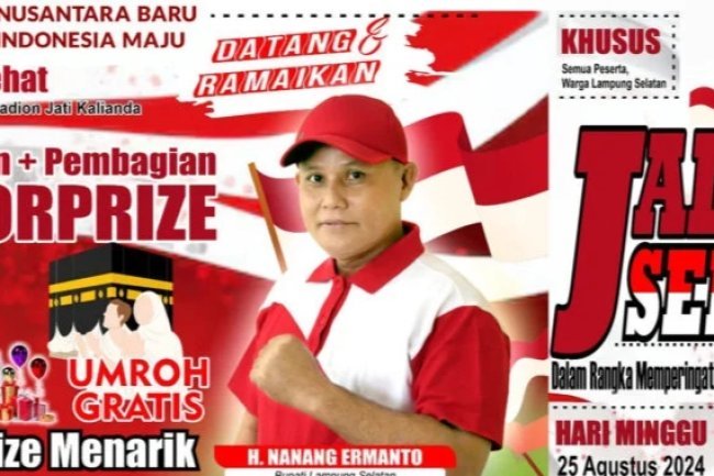 Yuk Ramaikan, Pemkab Lampung Selatan Gelar Jalan Sehat Hadiah Umroh, Minggu 25 Agustus 2024