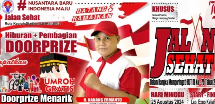 Yuk Ramaikan, Pemkab Lampung Selatan Gelar Jalan Sehat Hadiah Umroh, Minggu 25 Agustus 2024