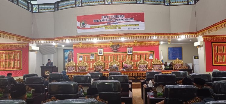 DPRD Lamsel  Rapat Paripurna Penetapan Usulan Pimpinan