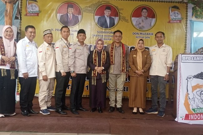 Ketua DPRD Lamsel Hadiri Pelantikan Ketua Tani Merdeka