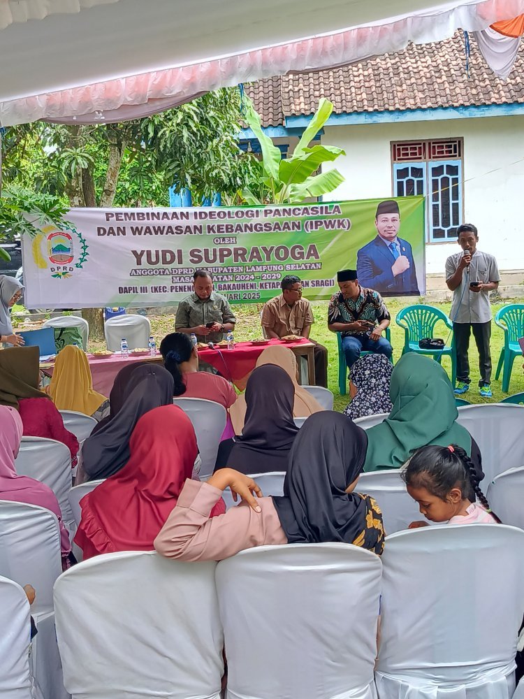 Yudi Suprayoga DPRD Lamsel Gelar Pembinaan IPWK di Desa Ruguk Kecamatan Ketapang