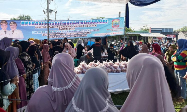 Pasar Murah Pemkab Lampung Selatan Berlanjut di Kecamatan Way Panji