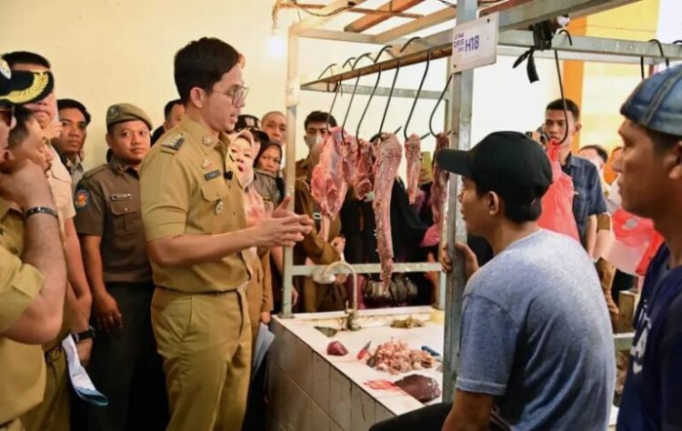 Hari Pertama Kerja Bupati dan Wakil Bupati Lampung Selatan Inspeksi Ke Pasar Natar