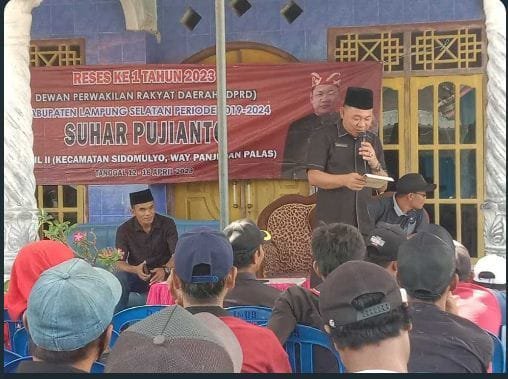 Suhar Pujianto Melakukan Reses di desa di Desa Tanjung Jaya