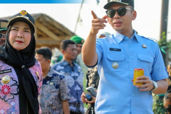 Bupati Lampung Selatan Bersama Wali Kota Bandar Lampung, Eva Dwiana, Tinjau ruas Jalan Perbatasan Sabah Balau