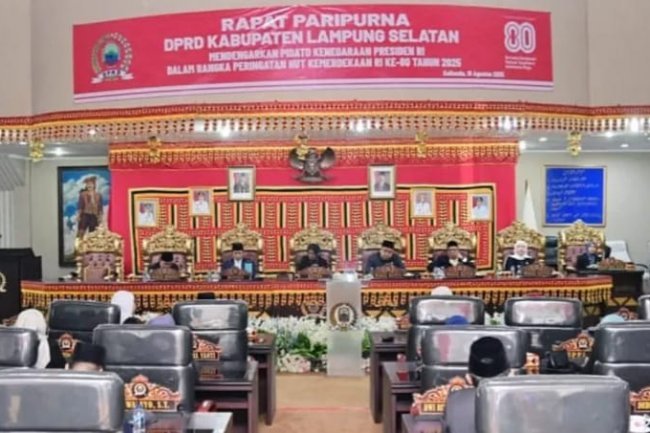 DPRD Lampung Selatan Gelar Rapat Paripurna HUT RI ke 80 Mendengarkan Pidato Kenegaraan, Ini Kata Presiden Prabowo