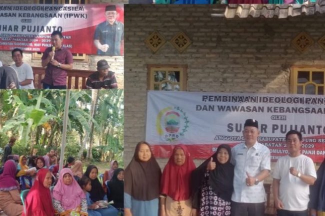 Anggota DPRD Lampung Selatan Suhar Pujianto Gelar Sosialisasi Pancasila dan Serap Aspirasi Warga Sukamaju