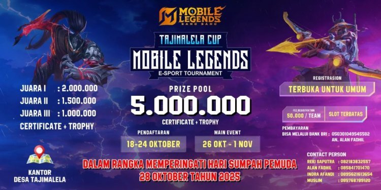 Wakil Ketua III DPRD Lampung Selatan Bella Jayanti Dukung Penuh Turnamen Mobile Legends Pemdes Tajimalela di Momentum Sumpah Pemuda