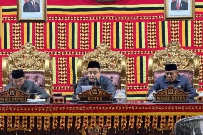 Ngobrol Sendiri Saat Rapat Paripurna di DPRD Lampung Selatan, Merik Havit Tegur Pejabat